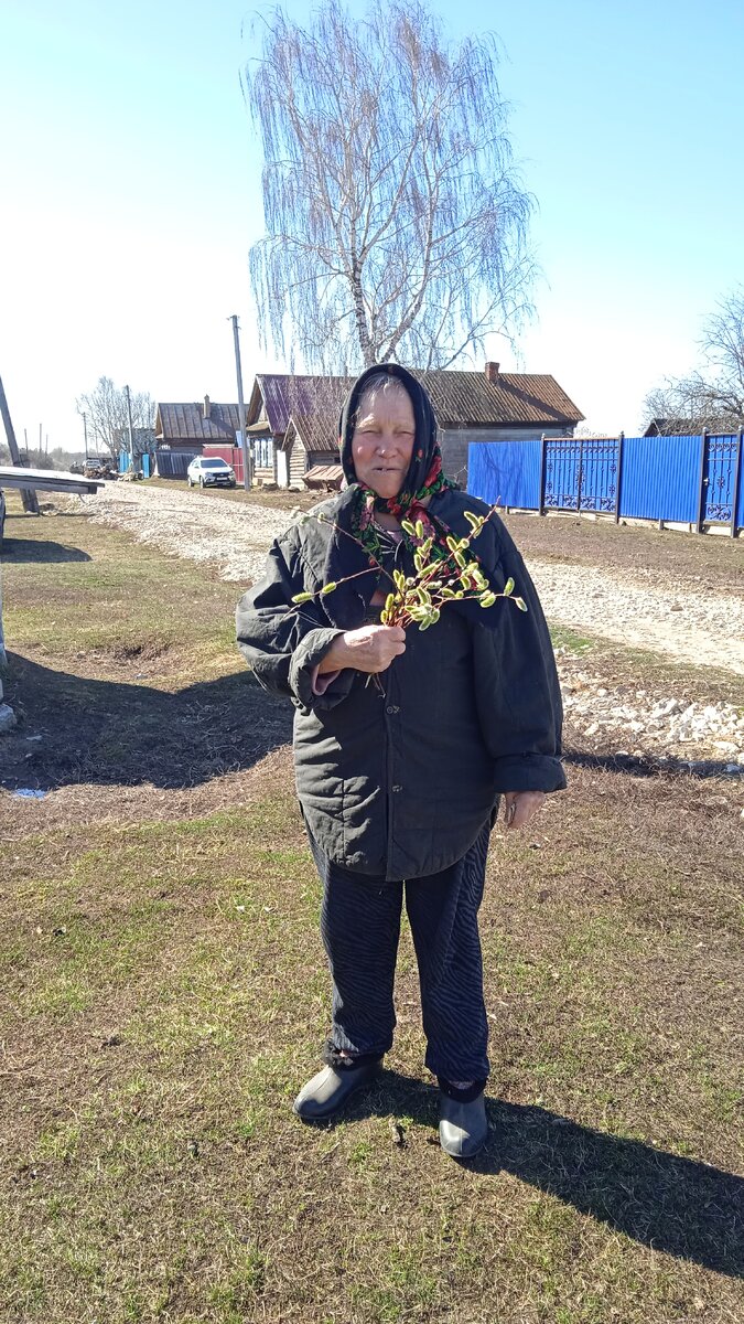 фото автора, бабушке подарили несколько веточек.