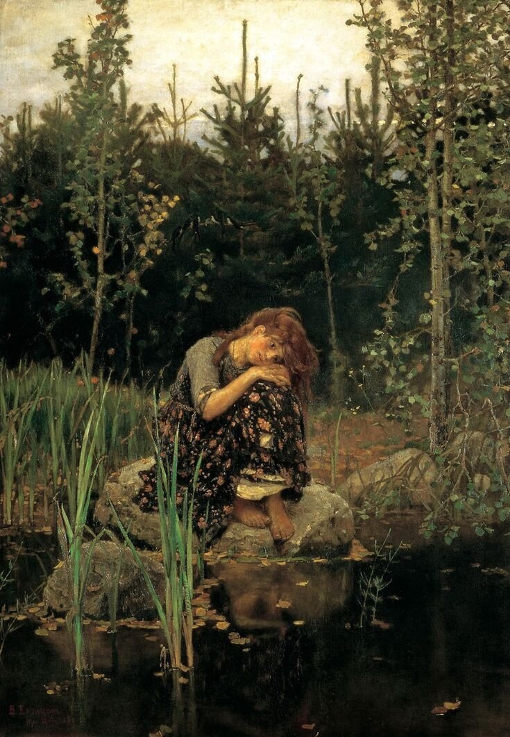 "Аленушка" Виктор Васнецов, 1881г, Третьяковская галерея
