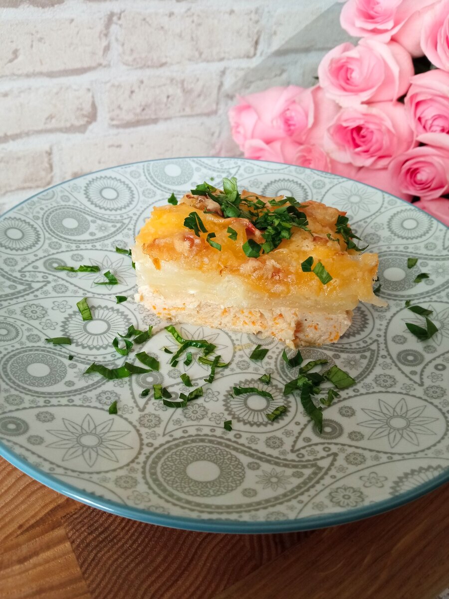 Картошка с фаршем. Фото автора 