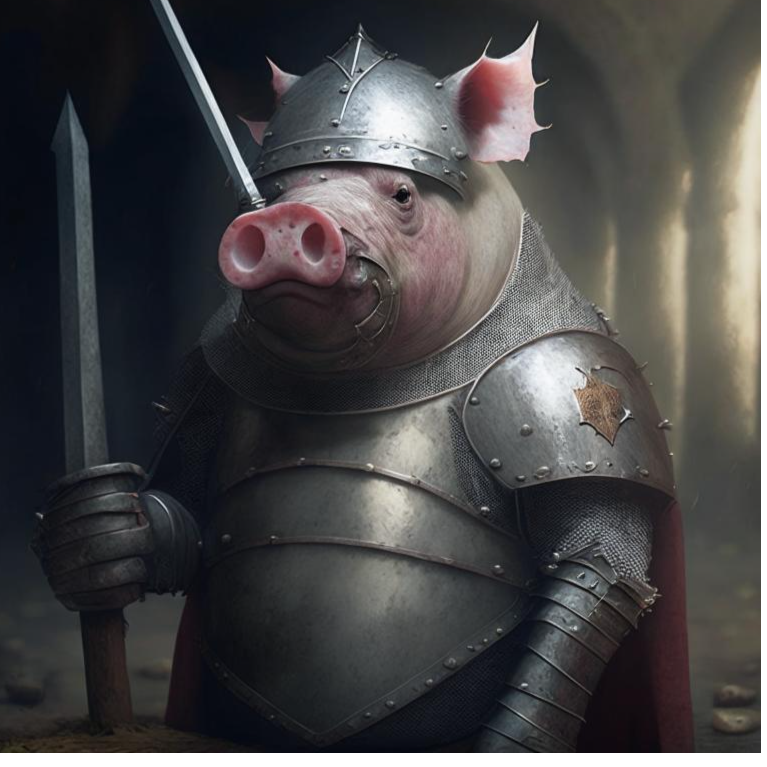 Рыцарь свинья. Свинья рыцарь. Рыцарь теней поросенок. Свинья маг.