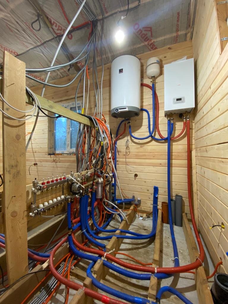 Этап строительных работ по прокладке инженерных коммуникаций