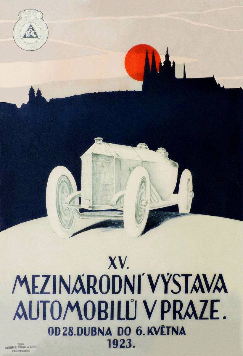 Афиша 15‑й международной автомобильной выставке в Праге.
