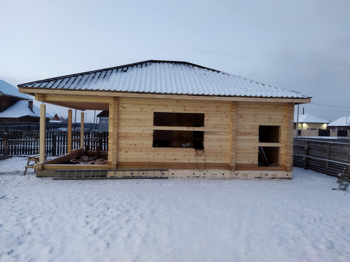 Баня из профилированного бруса сечением 145х175