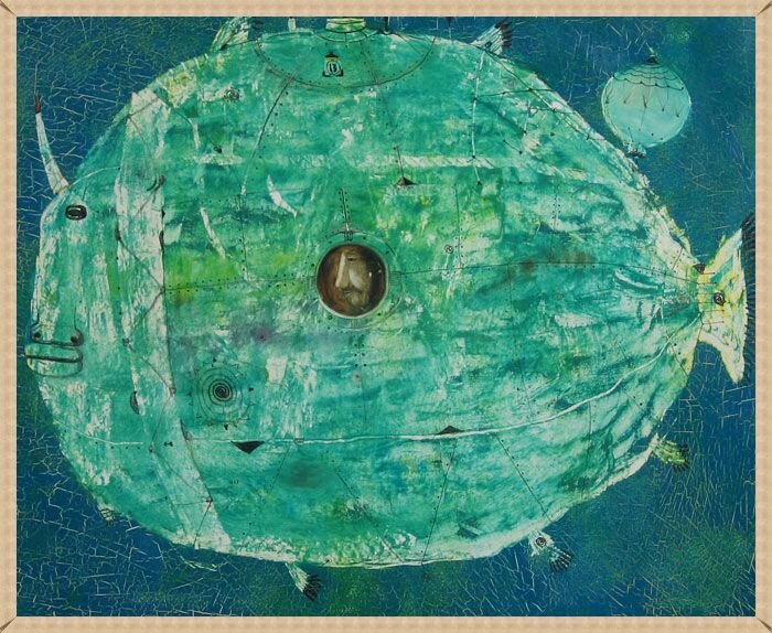 © Арсений Лапин. Если есть Yellow Submarine (желтая подводная лодка) Битлз, то почему бы не быть вот такой зеленой подлодке. – М.Л.