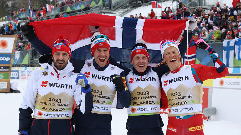    Пол Голберг, Ханс Кристер Холунд, Симен Крюгер, Йоханнес Клебо. Reuters