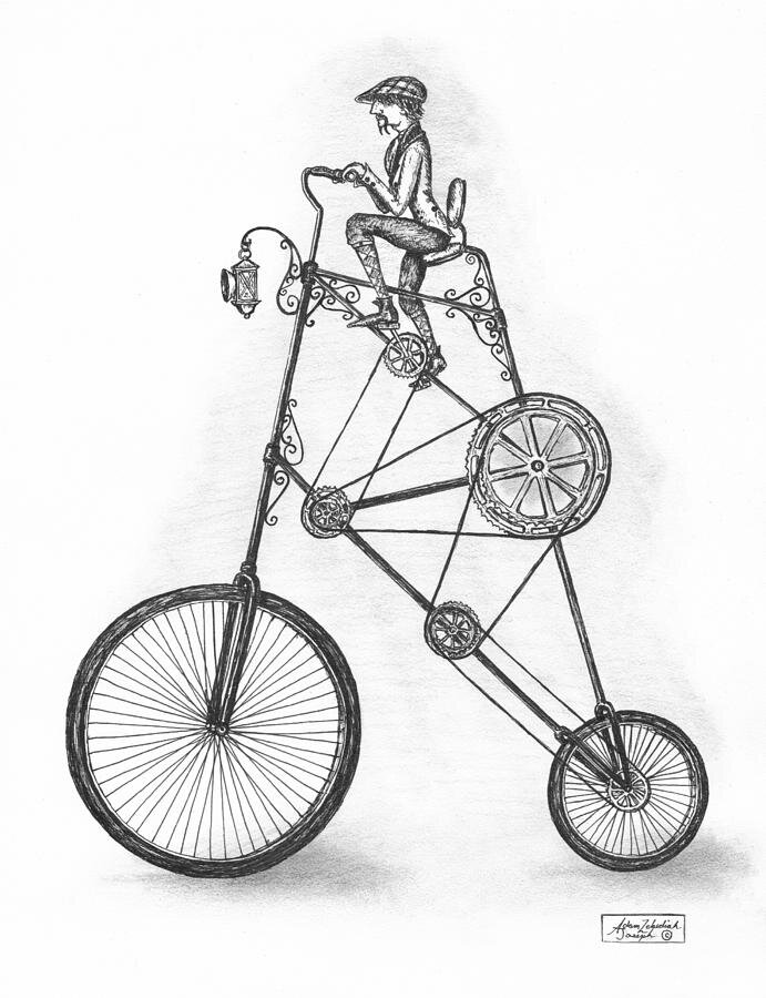 Фото нарисованного велосипеда