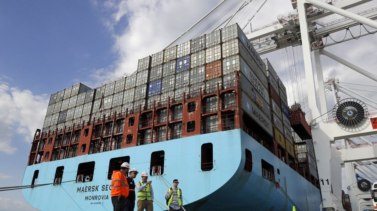    Контейнеровоз в порту Балтимора, США© AP Photo / Patrick Semansky