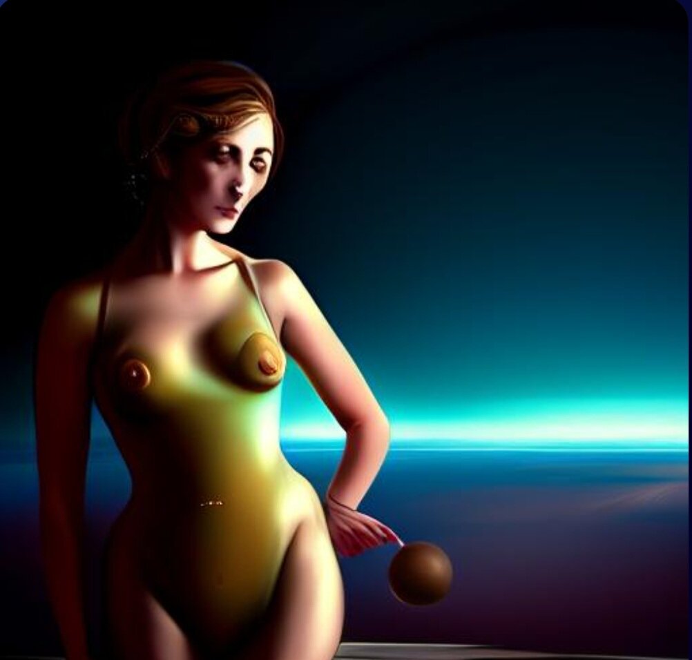 "Женщина и Юпитер" Стиль "цифровая живопись". Картинка по запросу автора
