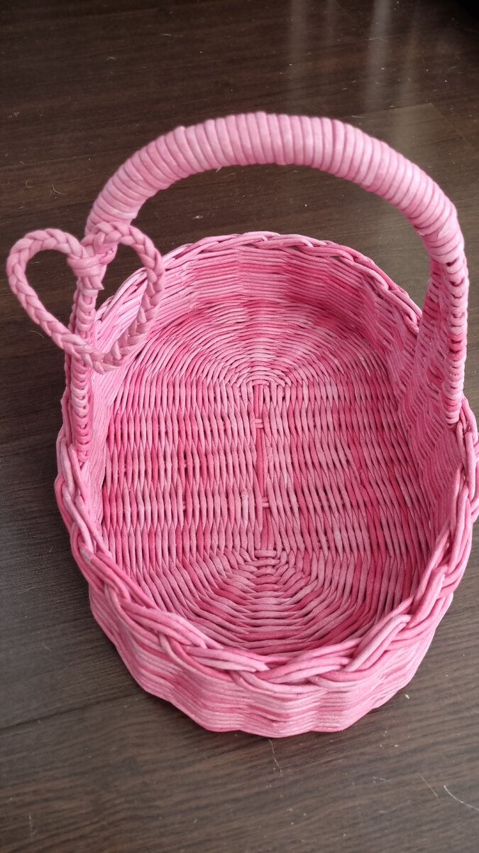 Корзина пасхальная, цвет фламинго. Цена 2000р можно выполнить в любом цвете 