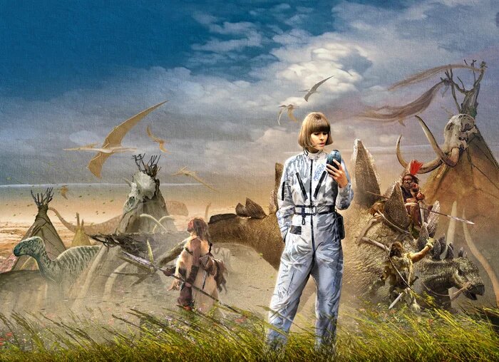 Рис. А. Дубовика. Иллюстрация к обложке повести Кира Булычева "Подземелье ведьм". Изображение взято из открытых источников