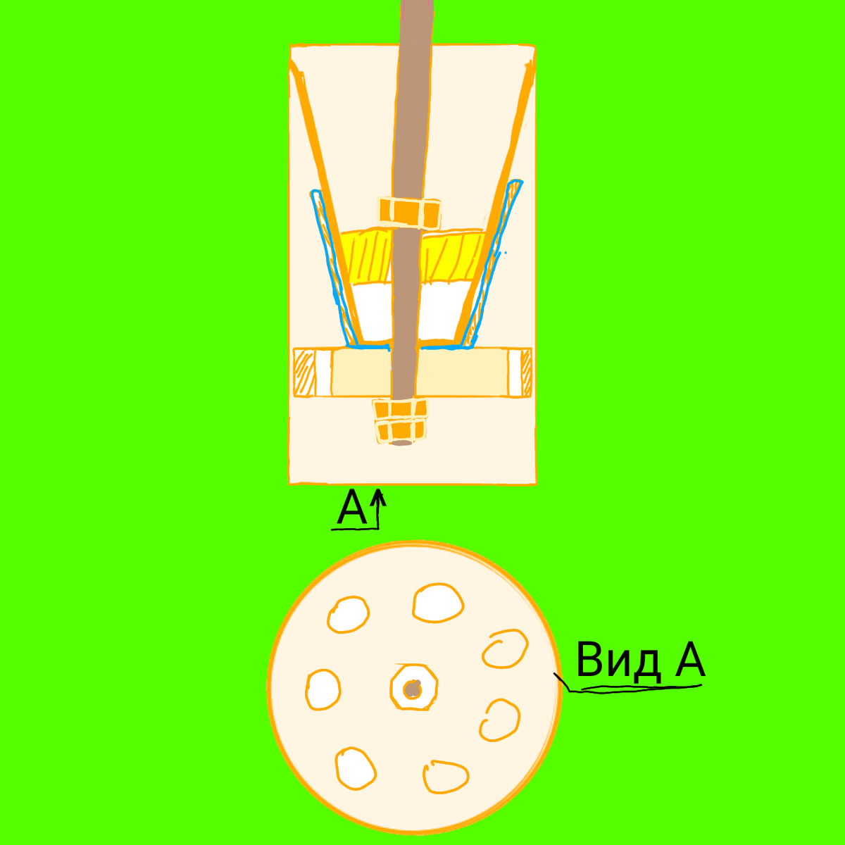 SP-1341 Манжета водяного насоса уплотнение, сальник Д-260 (грибок), (А)