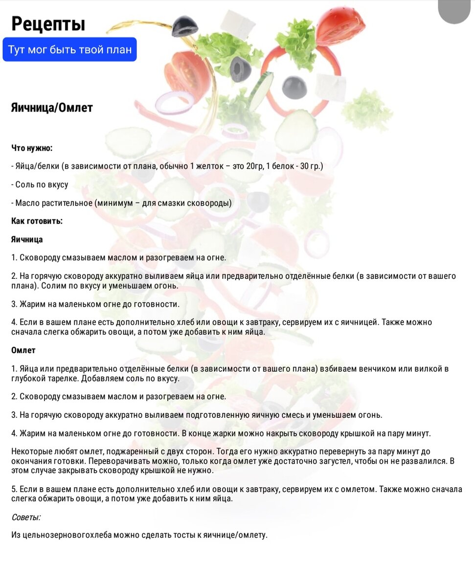 План питания на 1300 ккал с подробным Меню,списком продуктов для закупки и  рецептами | Похудейка | Дзен