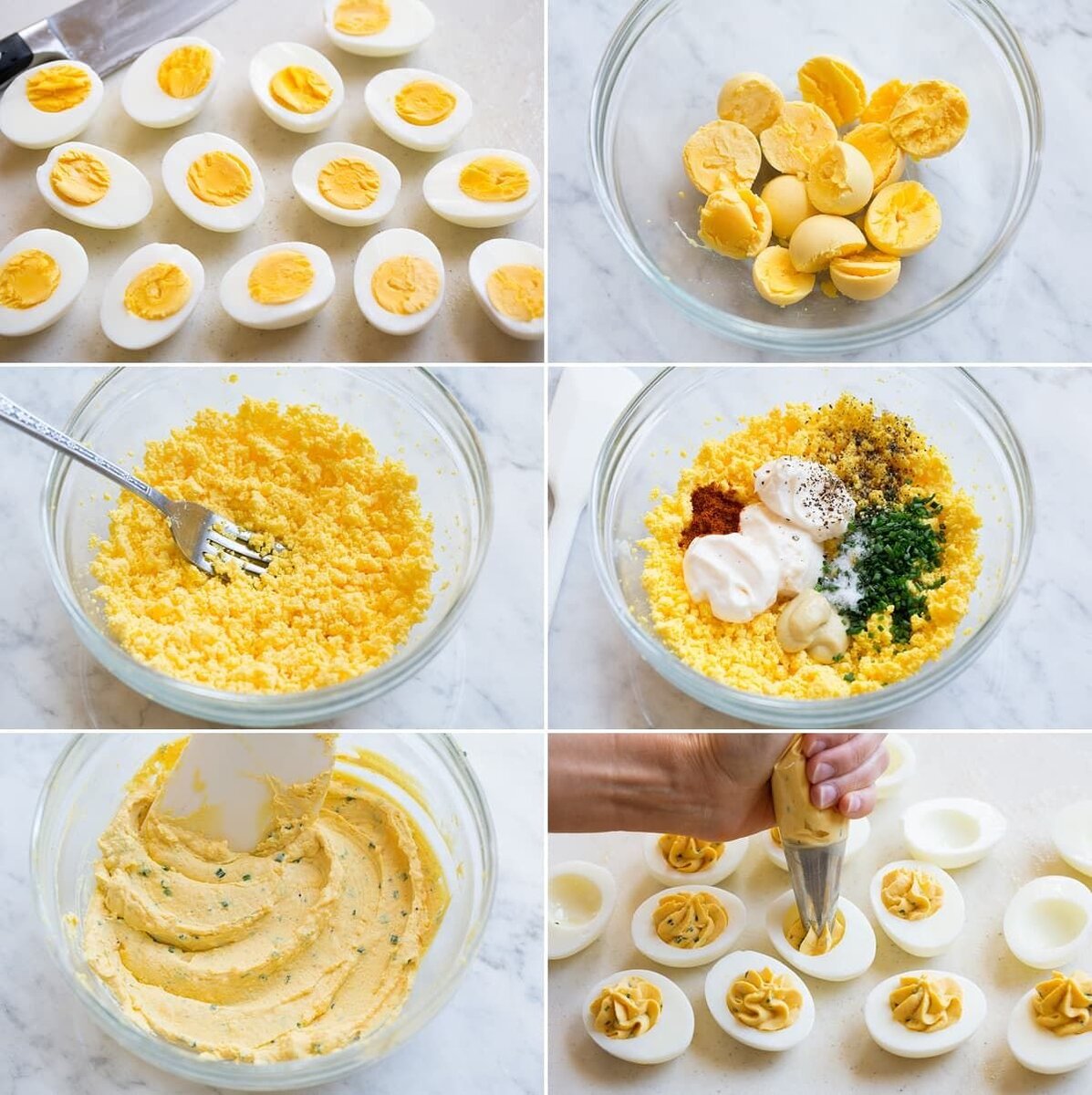 Фаршированные яйца с сыром