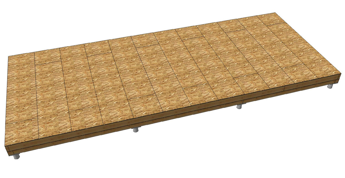 Собираем перекрытие из СИП панелей толщиной 174 мм.