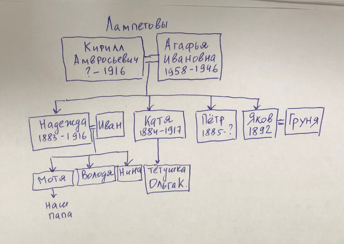 Схема. Древо Лампетовых