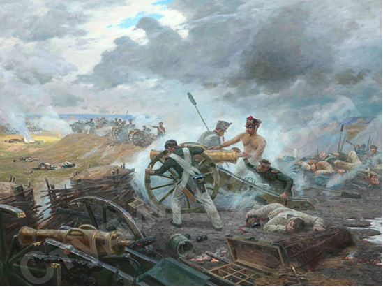 С.Н.Трошин. Подвиг артиллеристов батареи Раевского. 1812  