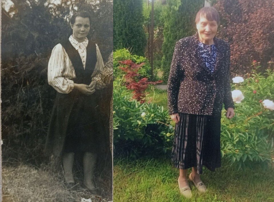     Нина Воронова в юности и сейчас.  семейный архив.