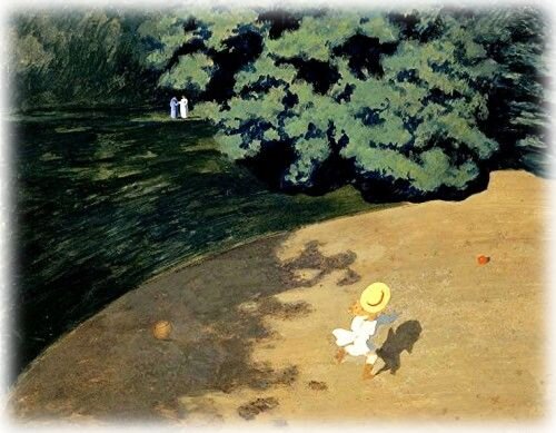 Феликс Валлоттон (Félix Vallotton).  Воздушный шар , 1899 г., Музей Орсе, Париж.