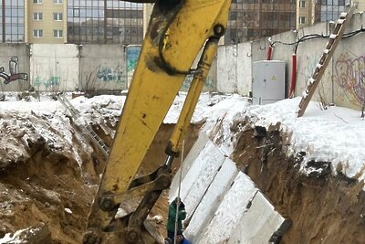    Строительство дома для переселенцев из аварийного жилья в Жуковском © Пресс-служба Министерства строительного комплекса Московской области