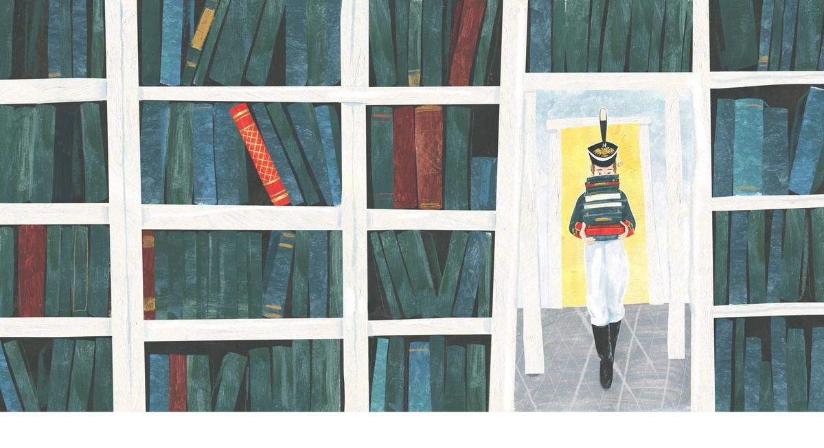 Иллюстрация Валентины Качкаевой из книги «Солдат Семён, который любил читать»