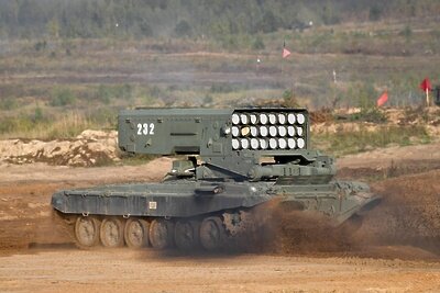    Тяжелая огнеметная система ТОС-1А "Солнцепёк" ©Алексей Куденко РИА Новости