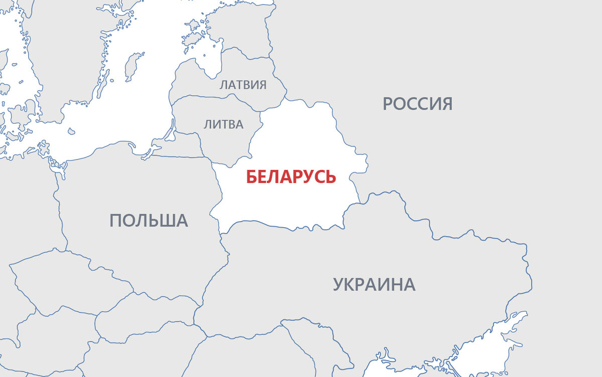 Карта украины с границами россии и беларуси