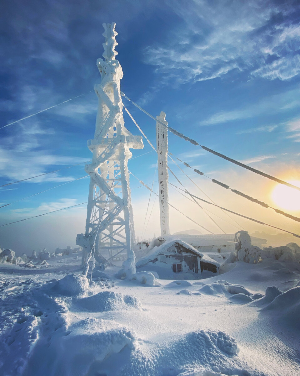 зимний пейзаж на горе Полюд