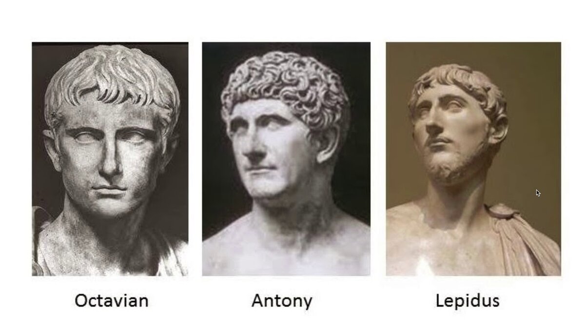 Основатели Второго триумвирата. Не очень брутально, не очень оригинально, за то действенно.
