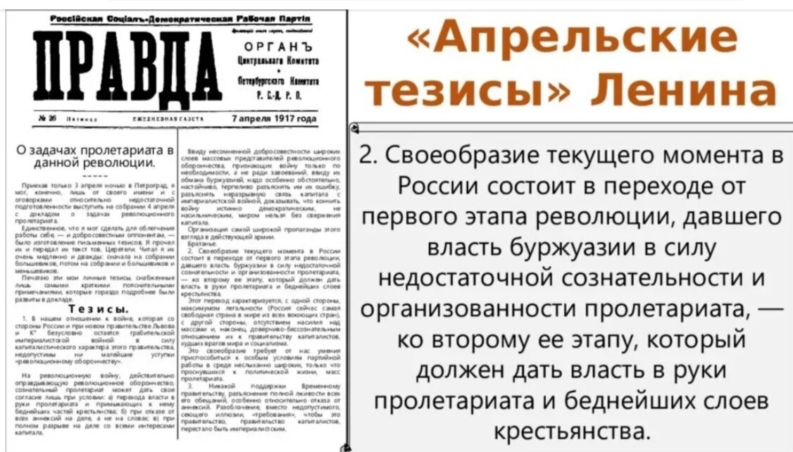 В апрельских тезисах статья о задачах пролетариата в данной революции в и ленин изложил план