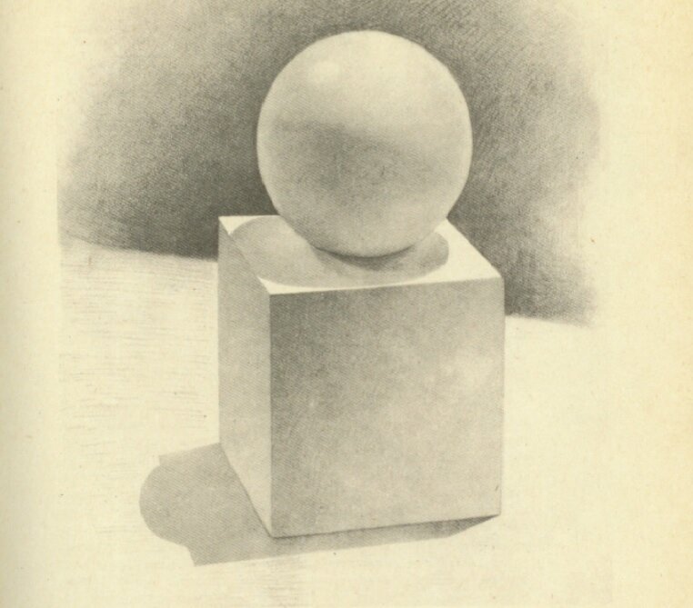 Иллюстрация из книги "Школа изобразительного искусства", том 1. 