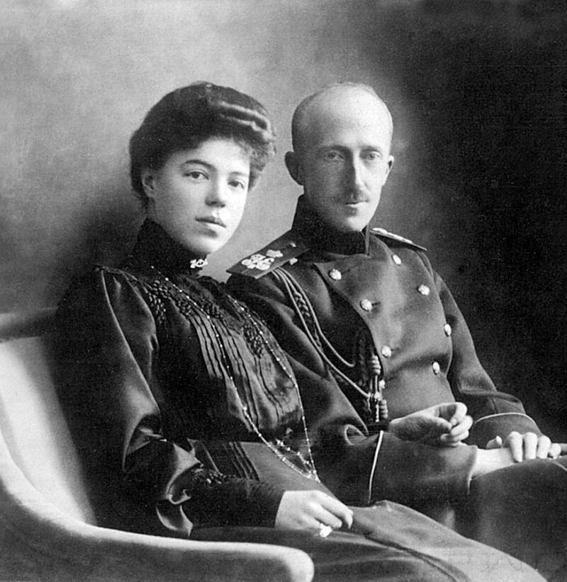 Герцог Петр Ольденбургский (сын) со своей супругой великой княгиней Ольгой Александровной