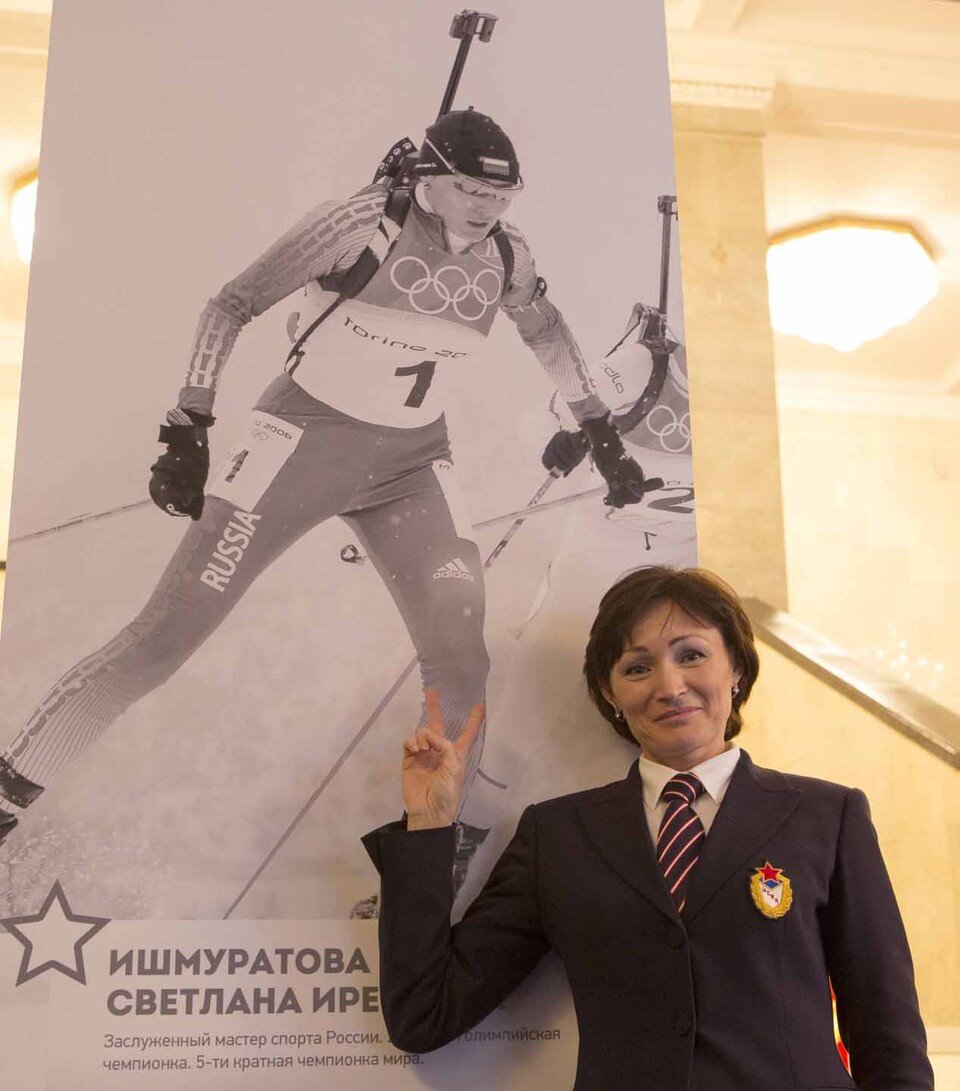    Светлана Ишмуратова 5 раз становилась чемпионкой мира по биатлону. Фото: cska.ru