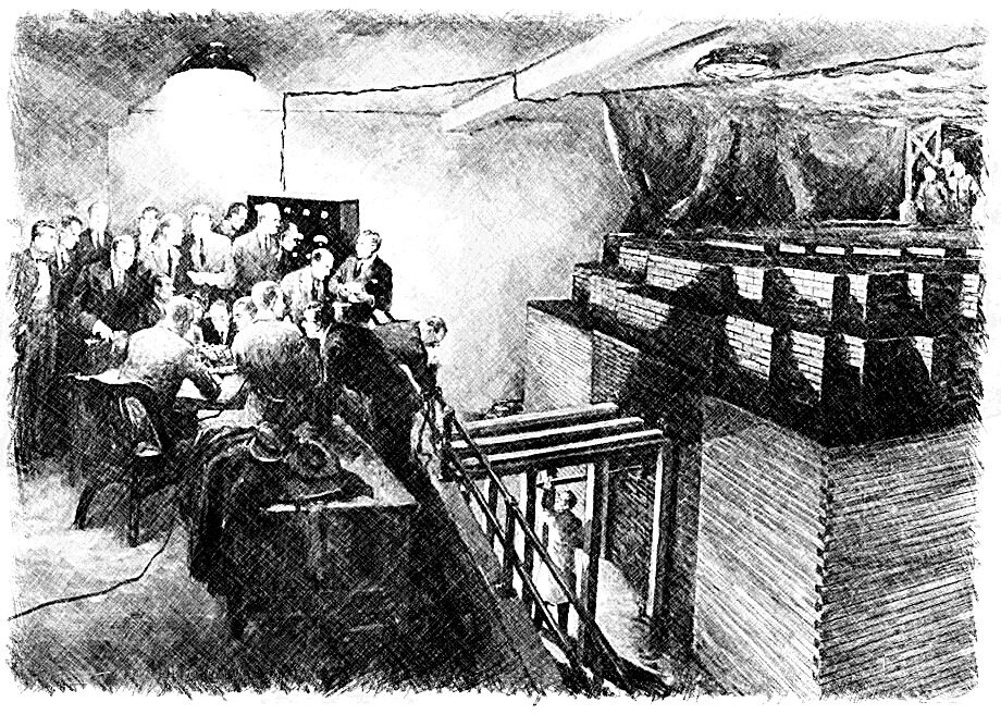 Запуск первого ядерного реактора, рисунок