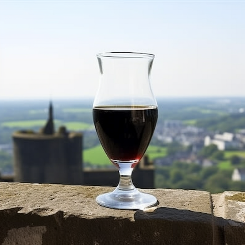 На фото "Бокал Траппистского пива" сгенерированный нейросетью