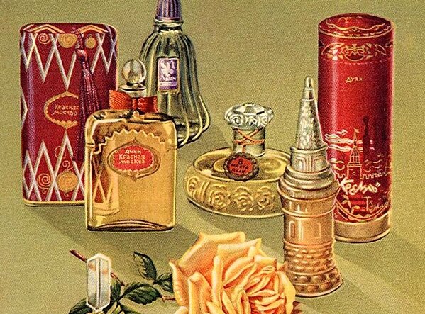 Духи  "Красная Москва",   "Ландыш", "8 Марта", "Кремль".