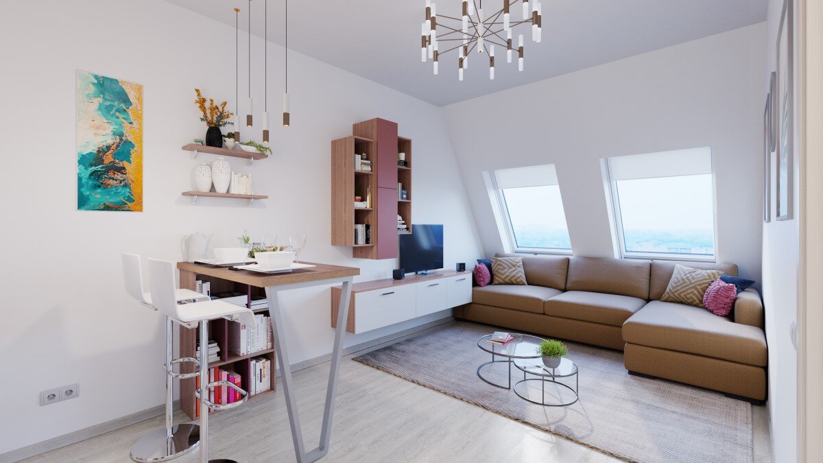 Вариант использования пространства под окном