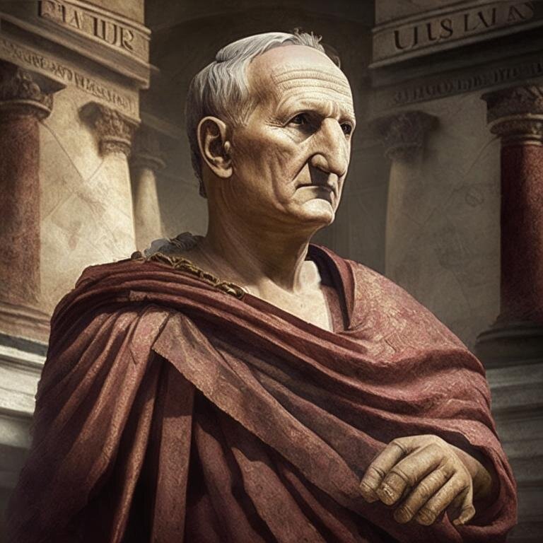 Цицерон древнеримский политик (рисунок нейросети)