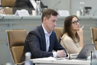   Первый заместитель министра государственного управления, информационных технологий и связи Московской области Алексей Бирюков на совещании губернатора Московской области Андрея Воробьева с руководящим составом правительства Московской области и главами городских округов ©Дмитрий Белицкий Пресс-служба Губернатора и Правительства Московской области