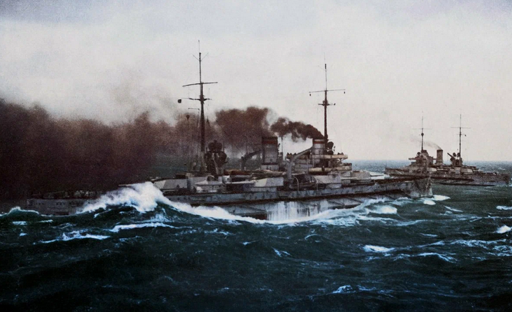 Линкор «Рейнланд» в море