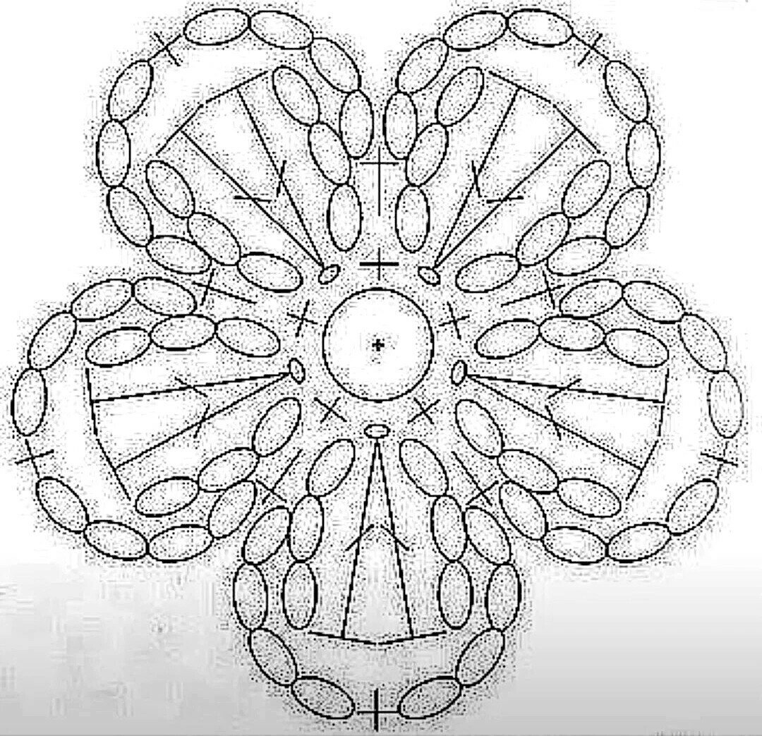 Схема цветочка крючком для начинающих вязания