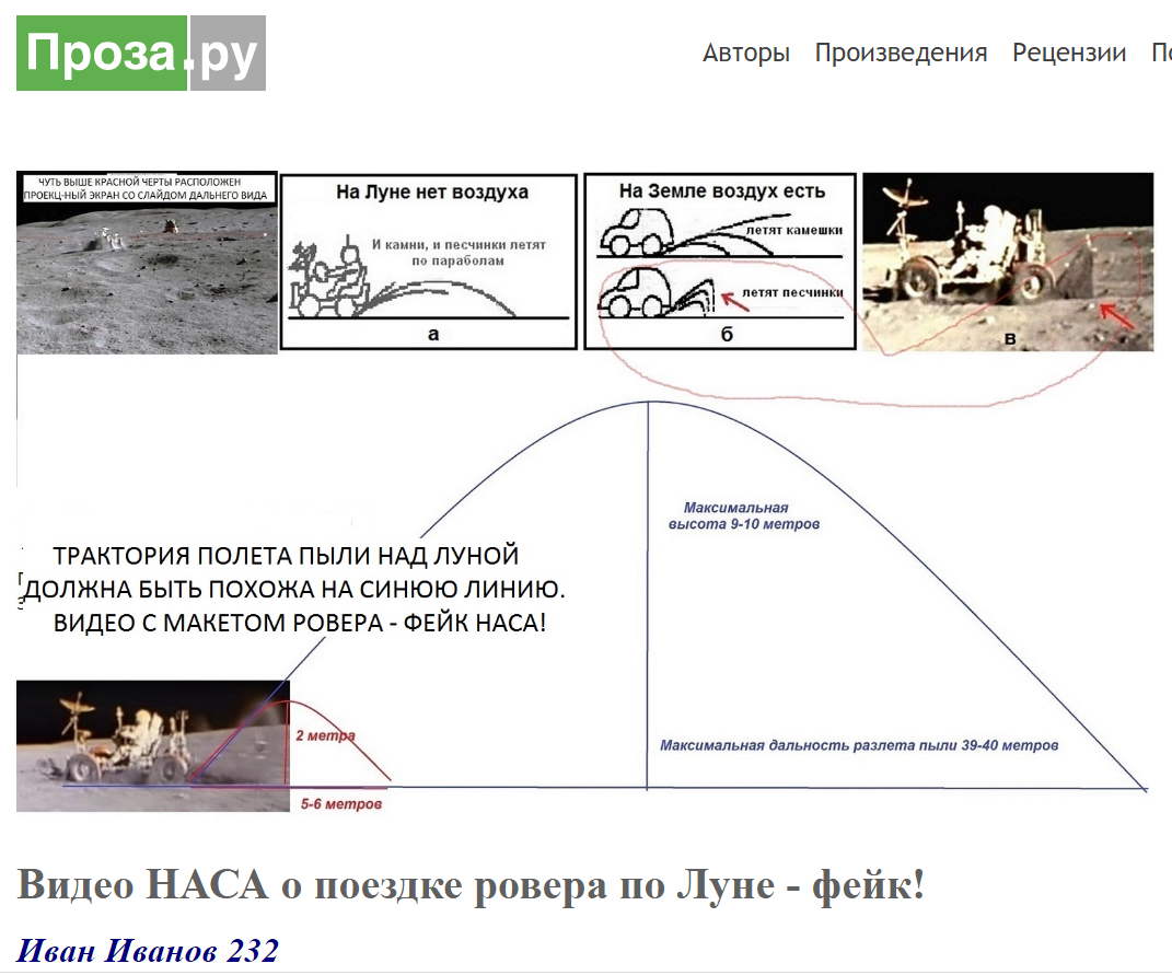 Скриншот с сайта проза.ру