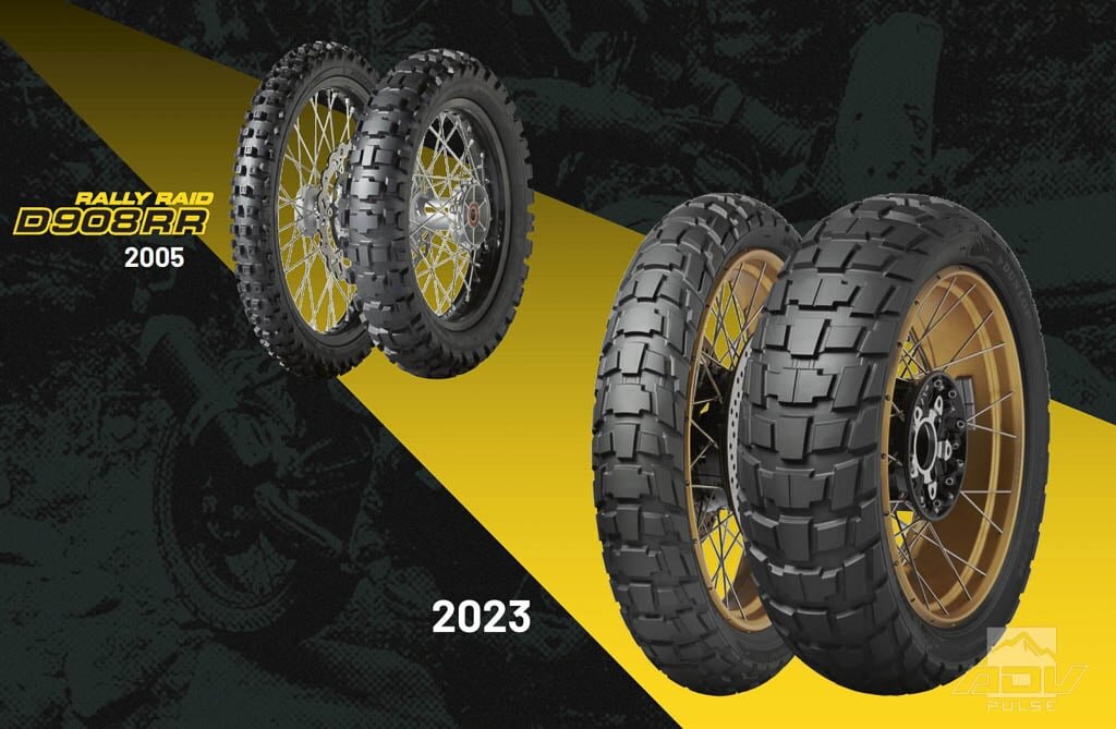 Дизайн Raid был вдохновлен Dunlop D908 RR, ориентированной на бездорожье шиной, характеризующейся ярко выраженными блоками протектора, которые теперь являются ключевой частью профиля Raid.