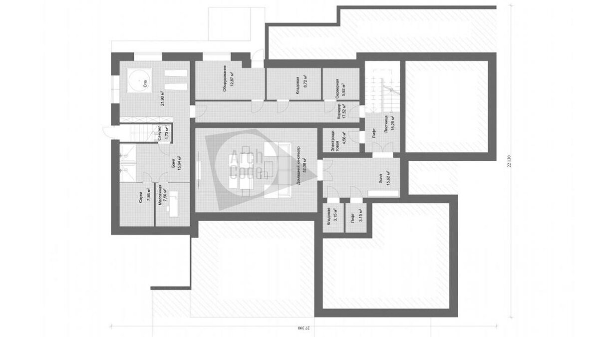 Проект современного двухэтажного загородного дома «Аристократ» | ArchCode |  Проектирование домов | Дзен