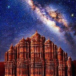 Иллюстрация Индия, звездное небо