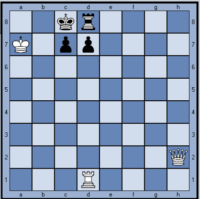 Белые начинают и ставят мат в 2 хода.