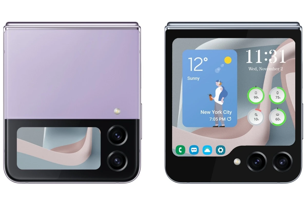 Z Flip 5 (на фото справа) может быть значительно дороже, чем Z Flip 4 (на фото слева).