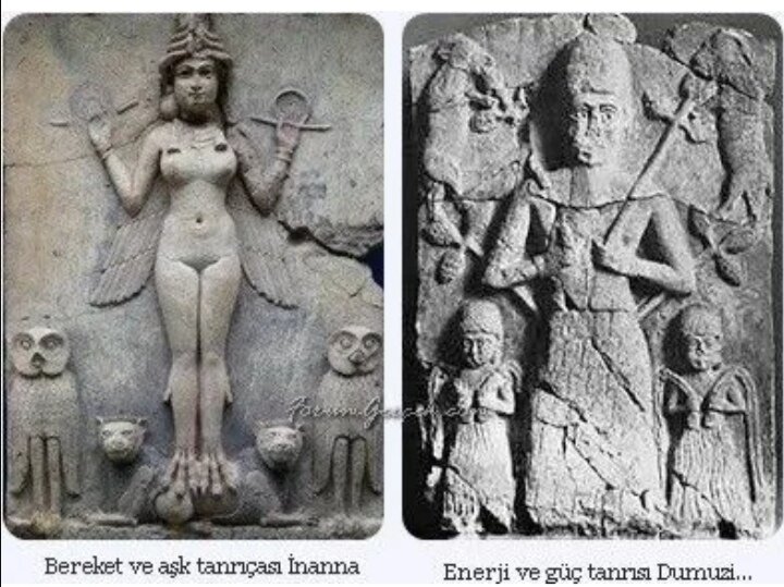 Богиня Иштар и Думузи, из интернета.