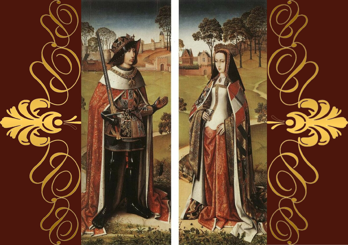 "Филипп Красивый и Хуана Безумная в садах Брюссельского замка". Мастер Аффлигема. Ок. 1500 года 