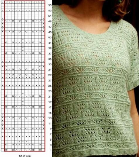 Дорогие мои рукодельницы сегодня для вас подготовила  очень большую подборку летних кофточек со схемами .-14