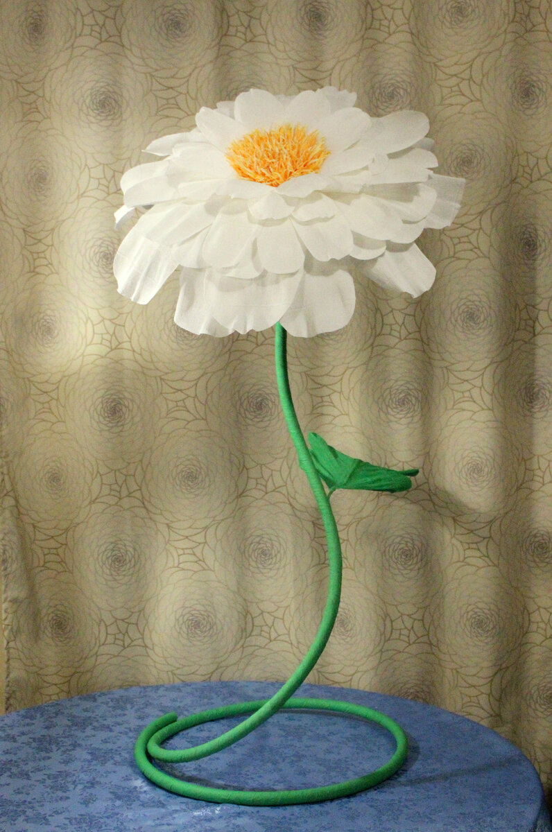 Бумажная гирлянда Цветы 7 см Розовая 5 метров